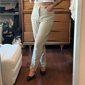 Missguided high rise mom jeans - tan denim